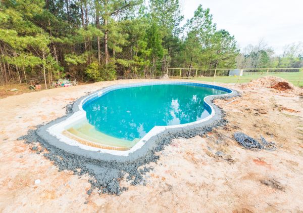 Pool Landscape Leveling in Murphy